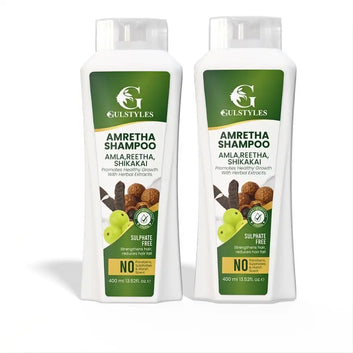 Pack of 2 Amretha 400 ml Amla Reetha Shikakai, Sulphate Free, Silki Strong Hair, Additional 10% Off