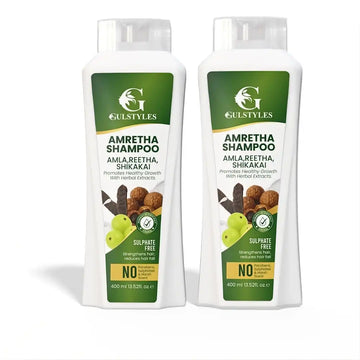 Pack of 2 Amretha 400 ml Amla Reetha Shikakai, Sulphate Free, Silki Strong Hair, Additional 10% Off