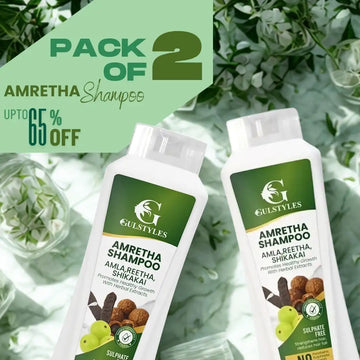 Amretha Sulphate-Free Shampoo 400ml – Pack of 2 (Save 10%)