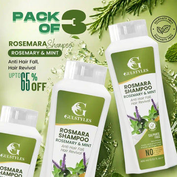 Pack of 3 Rosmara 400 ml Rosmaray Extract, Rosmaray extract, , Sulphate Free, Promote Hair Growth Removes Dandruff, Additional 15% Off