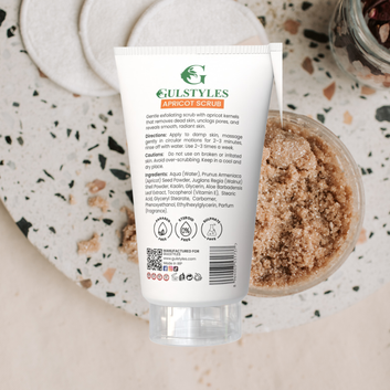 ApriSilk-100ml Apricot seed & Walnut shell powder Exfoliates, Unclogs Pores