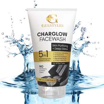 Charglow Face Wash-100ml Organic cleanser. Removes impurities and excess oil. Exfoliates