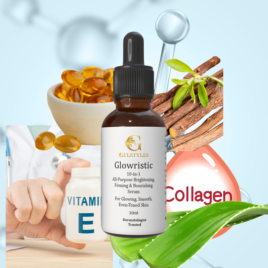 Glowristic 30 ml 10 in 1 Serum Licorice VitaminE,C Brightening Firming Nourishing AntiAging