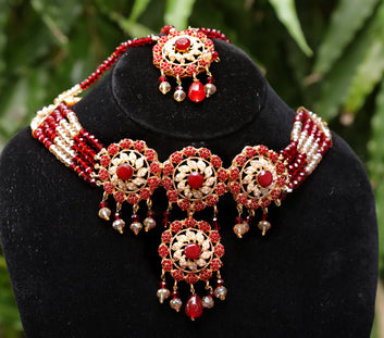 Indian Style Necklace, Bindya Ear Rings