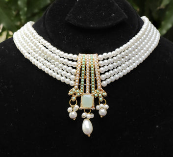 3 piece set neck collar, Ear Rings and Bindya in 6 colours
