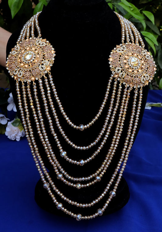 7 Layer Double Brooch Mala