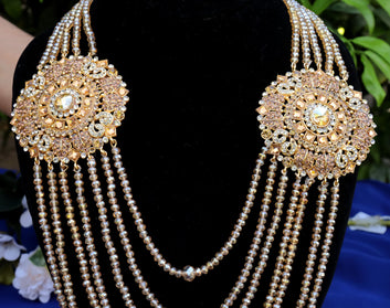 7 Layer Double Brooch Mala