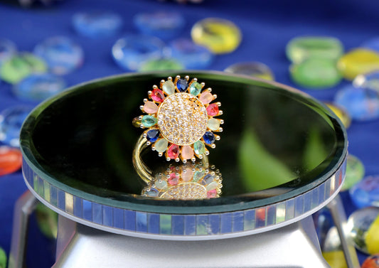 Rainbow Bloom Ring