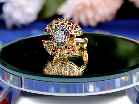 Ring Multistone Zircon Adjustable