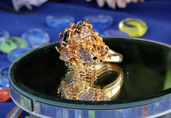 Royal Ring 3D Centre Black Ruby