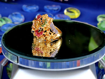 Royal Ring 3D Centre Peach Zircon