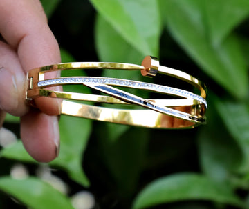 Openable Gold Plated 3 Line Bracelets