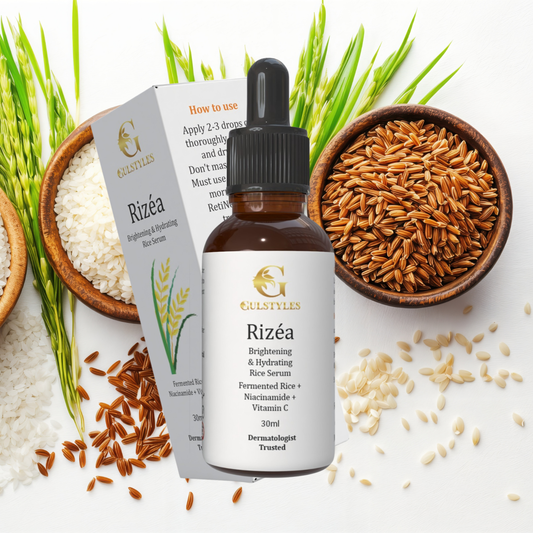 Rizea 30ml Rice Extract Serum Niacinamide Hyaluronic Acid Green Tea Extract Brightens Deep Hydrates Skin