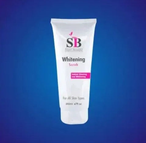 SB Facial Whitening Scrub 200ml – Brightening, Exfoliating, Skin-Refreshing Formula.