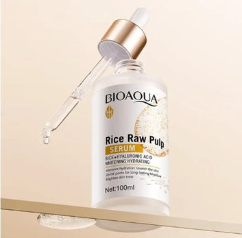 BIOAQUA Rice Serum 100ml – Moisturizing, Anti-Aging, Skin Revitalizing Formula.