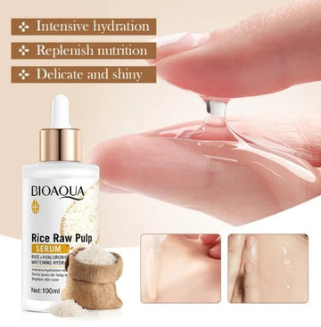 BIOAQUA Rice Serum 100ml – Moisturizing, Anti-Aging, Skin Revitalizing Formula.
