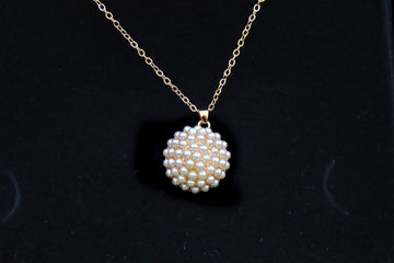 Milky Beads Pendant Tops 2 colours