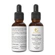 Glowristic 10-in-1 Brightening Serum, two dropper bottles, front and back labels