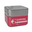 Glowvera Rejuvenating Glow Cream, jar with silver lid, close-up