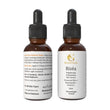 Rizea Rice Extract Serum, two dropper bottles, front and back labels
