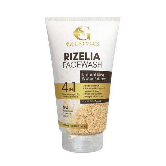 Rizelia Rice Water Face Wash, tube, front view