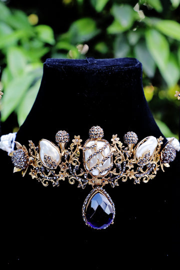 Antique Textured Necklace n Ear Rings