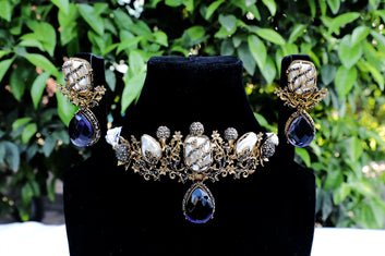 Antique Textured Necklace n Ear Rings